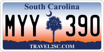 SC license plate MYY390