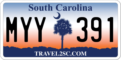 SC license plate MYY391
