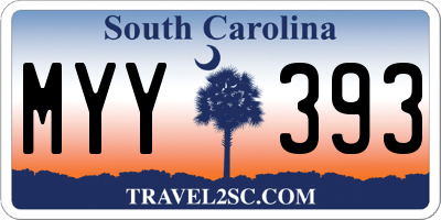 SC license plate MYY393