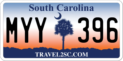SC license plate MYY396