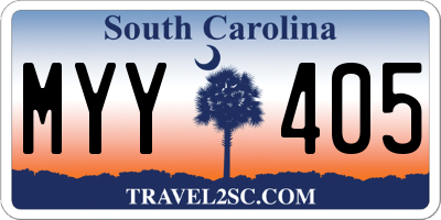 SC license plate MYY405