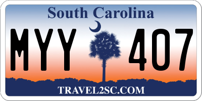 SC license plate MYY407