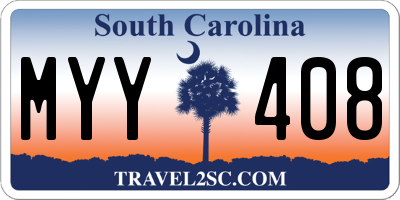SC license plate MYY408