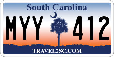 SC license plate MYY412