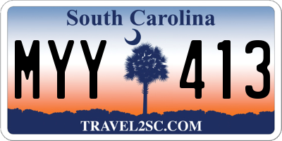 SC license plate MYY413