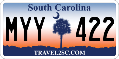 SC license plate MYY422