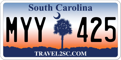 SC license plate MYY425