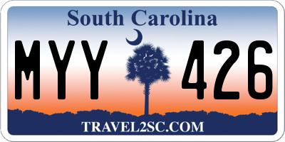 SC license plate MYY426