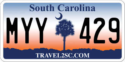 SC license plate MYY429