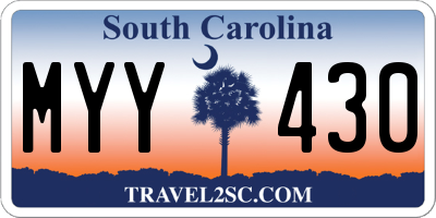 SC license plate MYY430
