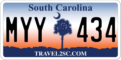 SC license plate MYY434