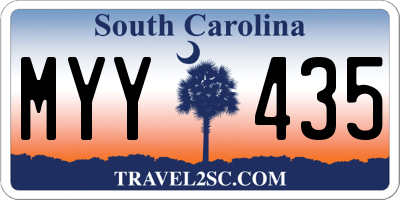 SC license plate MYY435