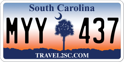SC license plate MYY437