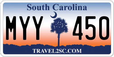 SC license plate MYY450