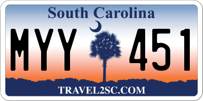SC license plate MYY451