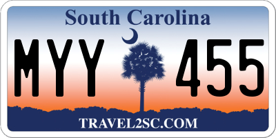 SC license plate MYY455