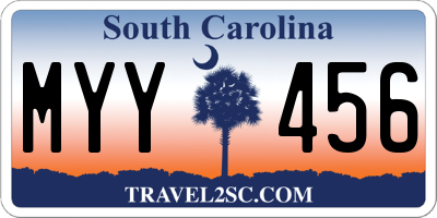 SC license plate MYY456