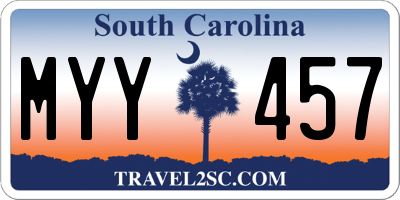 SC license plate MYY457