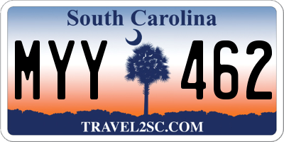SC license plate MYY462
