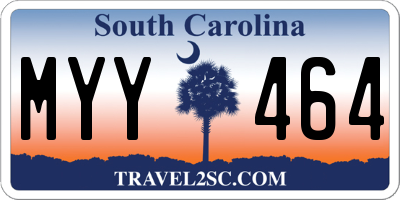 SC license plate MYY464