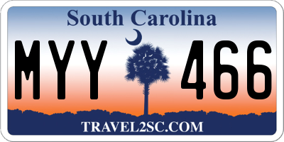SC license plate MYY466
