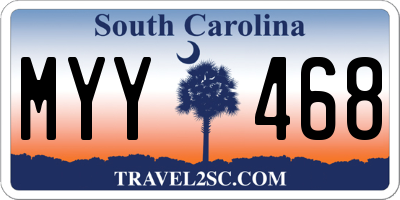 SC license plate MYY468