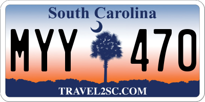 SC license plate MYY470