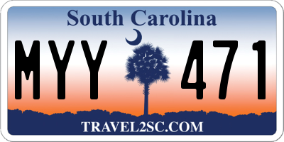 SC license plate MYY471