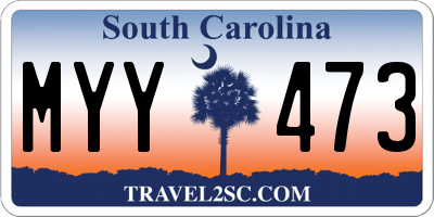 SC license plate MYY473