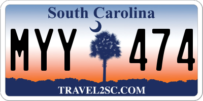 SC license plate MYY474
