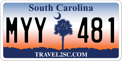 SC license plate MYY481