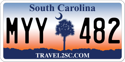SC license plate MYY482