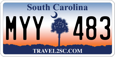 SC license plate MYY483