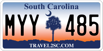 SC license plate MYY485