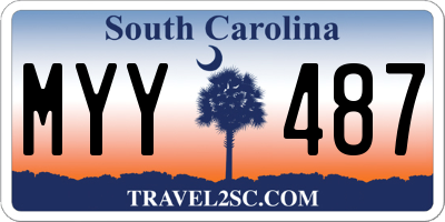 SC license plate MYY487
