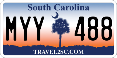 SC license plate MYY488
