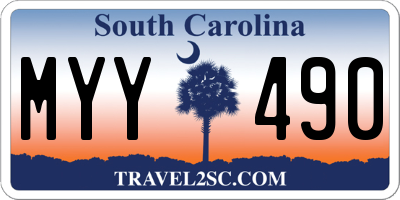 SC license plate MYY490