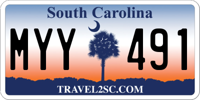 SC license plate MYY491