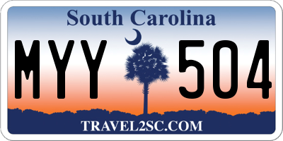 SC license plate MYY504