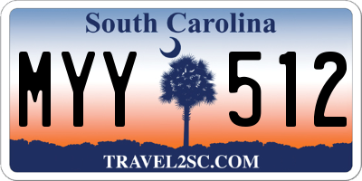 SC license plate MYY512