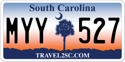 SC license plate MYY527