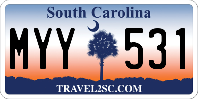 SC license plate MYY531