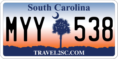 SC license plate MYY538