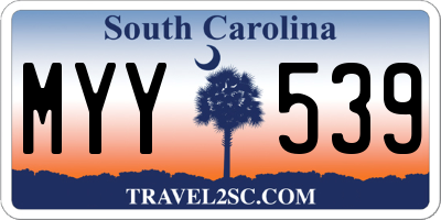 SC license plate MYY539
