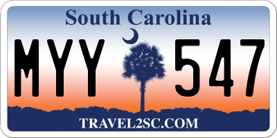 SC license plate MYY547