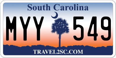 SC license plate MYY549