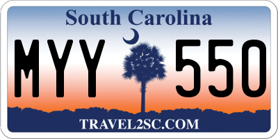 SC license plate MYY550