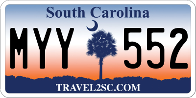SC license plate MYY552