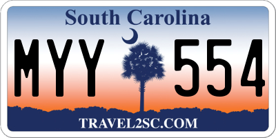 SC license plate MYY554