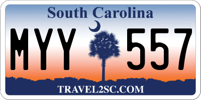 SC license plate MYY557